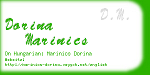 dorina marinics business card